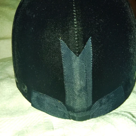 Wembley Elegant Black Velvet Equestrian Helmet Size 6 3/4